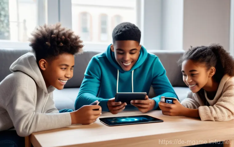 2025년 인기 모바일게임 - **Cloud Gaming on the Go:** A young adult, dressed in fashionable casual wear (jeans, t-shirt, light...
