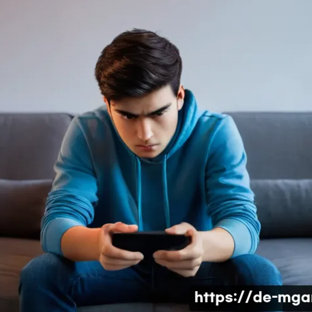 모바일게임 서버 분쟁 - **Prompt: Gamer's Frustration with Server Disconnection** A young adult, gender-neutral, sitting...
